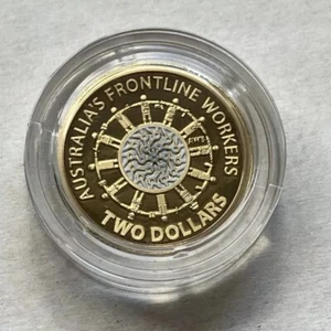 2022 $2 Frontline Workers Coloured Proof Coin ex Proof Set - Bild 1 von 2