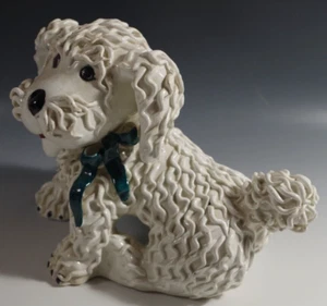 MID CENTURY 1960's SPAGHETTI CERAMIC DOG FIGURINE OR LAMP BASE PAUL'S ITALY - Picture 1 of 7