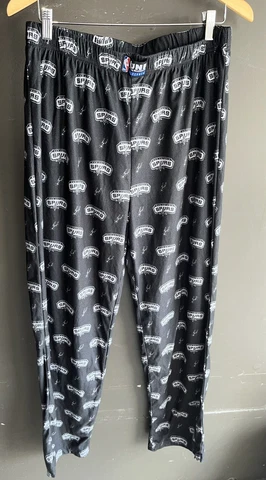 San Antonio Spurs UNK Pajama Pants Mens Large Black Logo Cover
