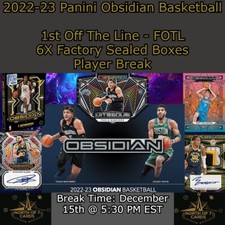 Stephen Curry 2022-23 Panini Obsidian Basketball FOTL 6X Box Player BREAK #1