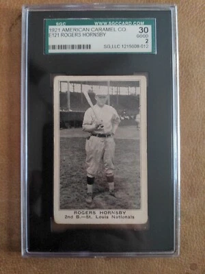 1921 E121 American Caramel Co Rogers Hornsby SGC 2 Buen Pop 5 Solo 25 Superior Foto 1 de 2
