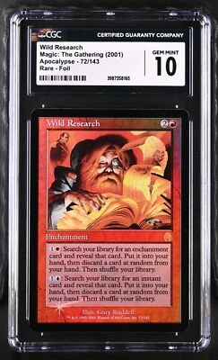 WILD RESEARCH Apocalypse Foil Rare CGC 10 MTG [Nostalgium] - Image 1 of 2
