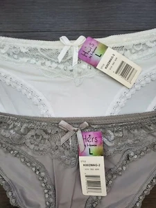 Hers by Herman 2-teiliges hochgeschnittenes Spitzenhöschen Set beige/schwarz weiß/grau rot/fuchsia - Bild 1 von 17