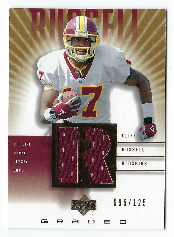 2002 UD GRADED ROOKIE JERSEY GOLD CLIFF RUSSELL CR-500 NRMT /125 UPPER DECK - Image 1 of 2