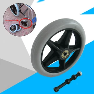 Solid 6" PVC Wheelchair Front Wheel Smooth for Rollator Wheelchairs Parts - Picture 1 of 8