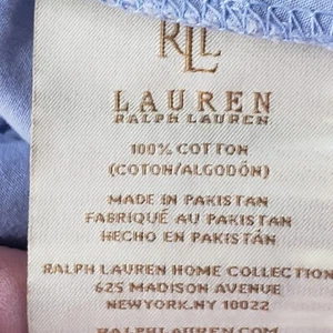 Funda de almohada estándar Ralph Lauren color liso azul bebé todo algodón Usada en excelente condición - Imagen 1 de 8