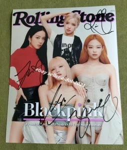 Blackpink ROSE JENNIE JISOO LISA POSTER PHOTO 8*10 AUTOGRAPHED SIGNED K-POP - Picture 1 of 10