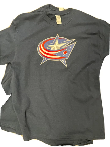 NEW Columbus Blue Jackets NHL Primary Logo Graphic T-Shirt  Mens sizes L  or XL Cover