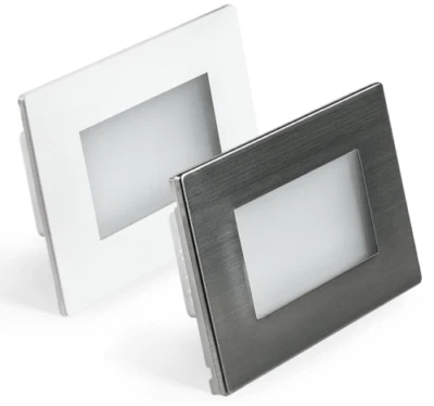 SEGNAPASSO LED 3W IP65 PER SCATOLA 503  BIANCA INOX 230V CCT 3000K 4000K 6000K - Immagine 1 di 4