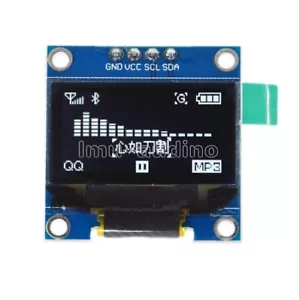 0.96" I2C IIC Serial 128X64 OLED LCD White LED Display Module For Arduino - Bild 1 von 3