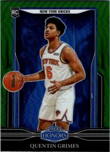 2021-22 Panini Chronicles Honors Quentin Grimes RC #695 New York Knicks Green SP - Picture 1 of 2