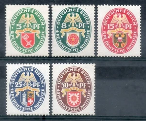 1929 DEUTSCHES REICH REGIONALWAPPEN (IV) SET OF 5 MH* / MNH** - Bild 1 von 2