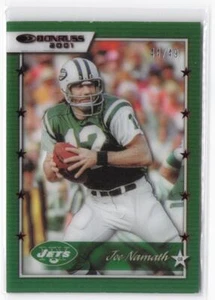 2021 Clearly Donruss Joe Namath #01-14 Clearly Retro 2001 Red #/49 Jets - Picture 1 of 2