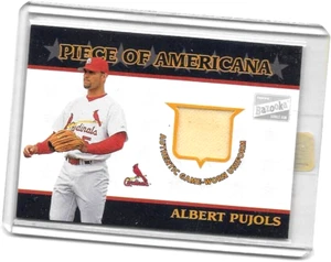 ALBERT PUJOLS 2003 BAZOOKA PIECE OF AMERICANA GAME USED UNIFORM - Picture 1 of 1