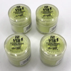 4 x Barry M Cosmetics Hi-Vis Loose Neon Pigment 2g Yellow Static HVP11 - Picture 1 of 4