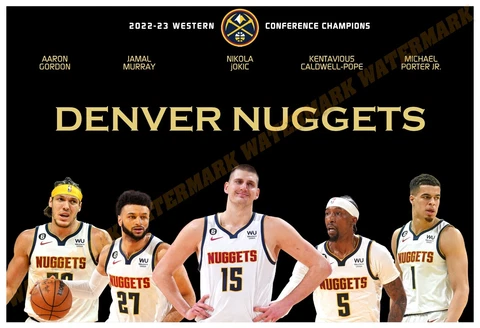 2023 DENVER NUGGETS WIN WESTERN CONFERENCE TITLE 19”x13” COMMEMORATIVE POSTER Cover