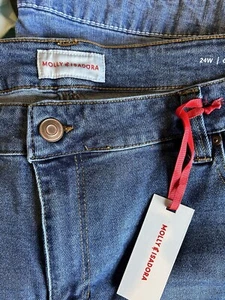 Molly & Isadora Jeans Womens 24 Blue Denim Girlfriend Cuffed - Picture 1 of 10
