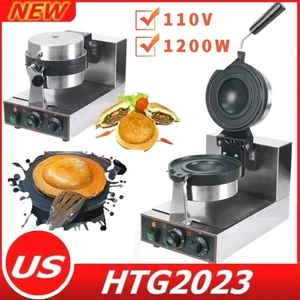 110V Einzelkopf Hamburger UFO Panini Presse Bäcker Waffeleisen Eismaschine - Bild 1 von 13