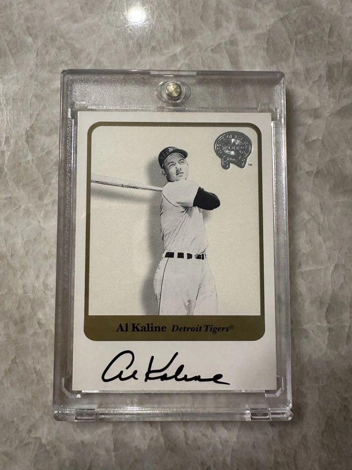 Fleer Greats of the Game 2001 autógrafos Al Kaline en tarjeta automática Tigres Salón de la fama MLB Foto 1 de 4