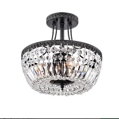 HD Direct 12-Inches Antique Bronze Metal Ceiling Light Mount - Image 1 of 4