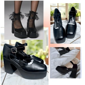 FREE PEOPLE Gwen Mary Jane Platforms Heels Size 39 US 8.5 - Picture 1 of 15