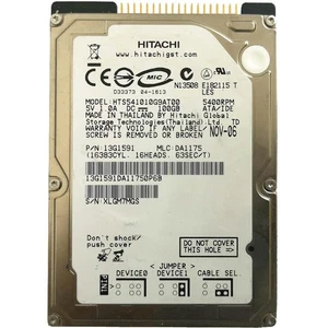 Hitachi Hard Disk HDD EIDE IDE PATA 2.5" 100GB Computer Not Refurbished - Picture 1 of 2