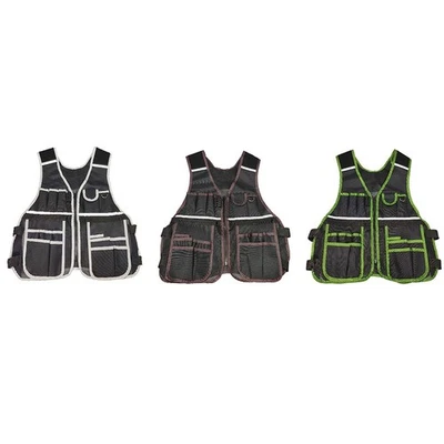 Tool Vest for Construction Site Use Adjustable Waist with Multiple Pockets - Image 1 of 4