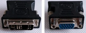 Adaptador digital HB DVI-A macho a hembra VGA adaptador de monitor negro NUEVO - Imagen 1 de 1