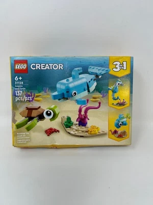 LEGO Creator 3in1 Dolphin and Turtle 31128 Building Kit; Features a Baby Dolphin - Image 1 of 4