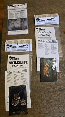 Bob Ross Wildlife Painting Basic Instructional Booklet Lot Of 3 See All Pics/Des - Image 1 of 4