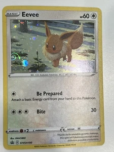 Eevee 2022 Black Star Promo Cosmos Holo Galaxy SWIRL Pokemon Card SWSH190 (NM) - Picture 1 of 2