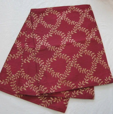 CROSCILL ~ Three Red/Burgundy Gold Leaves Rectangle Placemats Holiday Christmas - Image 1 of 4