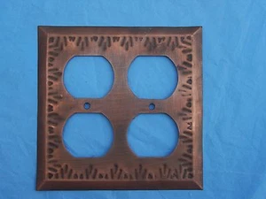 Aged Tin Outlet Cover 4 Sockets, Fancy - Mexico - Picture 1 of 1