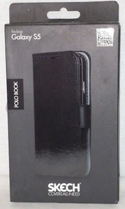 Speck Polo Book Black Genuine Leather Samsung For Galaxy S5 - Picture 1 of 4