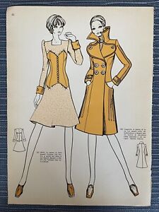 FASHION PAPER PAGE PRINT Le Grand Chic Moda Magazine 1974-1975 Vintage