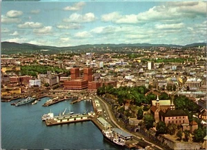 Aerial View Oslo Norway Postcard - Picture 1 of 2