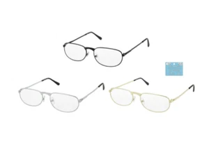 Distance Glasses Metal Frames Near Sighted J006 -2.75 to -5.50 Negative Strength - Picture 1 of 4