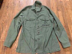 USMC OG-107 Vietnam Era uniform shirt jacket US Military utility fatigues 