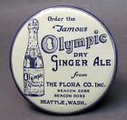 1924 OLYMPIC GINGER ALE Seattle WASHINGTON brosse de voiturier publicitaire celluloïd *