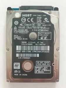 HTS545050A7E362, PN: 0J38035,MLC: DA574, APR 14, HGST 500Gb 2.5" HDD - Imagen 1 de 2