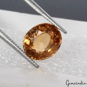 2.70Ct 8x7mm Natural Champagne Color Zircon Oval Cut Loose Gemstone, Sri Lanka - Picture 1 of 6