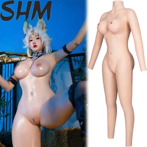 Silikon Body Brustformen Fake Vagina Hüftformend Weiblicher Body Anzug C-E Cup - Bild 1 von 30