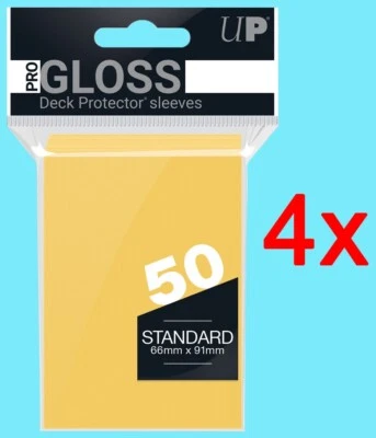 200 PROTECTOR DE CUBIERTA ULTRA PRO TAMAÑO ESTÁNDAR AMARILLO BRILLANTE Fundas para tarjetas MTG CCG TCG Foto 1 de 3