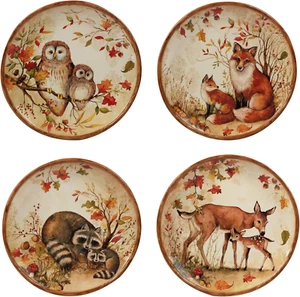 Pine Forest 16 pc Dinnerware Set, Service for 4, BROWN - Picture 1 of 12