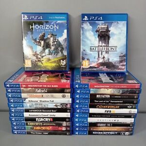 Sony PlayStation 4 Video Games Bundle x24 Horizon Last Us Destiny Skyrim -CP