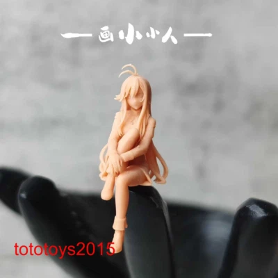 1/64 1/87 1/43 Sitting posture cute girl Scene Minatures Figures Doll For Cars - Image 1 of 4