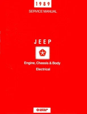 Jeep Shop 1989 manual de reparación libro motor transmisión guía eléctrica fabricante de equipos originales Foto 1 de 4