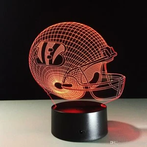 Lámpara de luz LED Cincinnati Bengals coleccionable Joe Burrow AJ verde Dalton regalo - Imagen 1 de 9