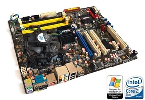 ASUS P5B-E Plus , LGA775 Core2Duo 6600, DDRII Retrogaming set - Picture 1 of 11