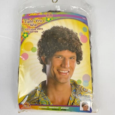 Forum Brand Tight 'Fro Curly Wig Brunette Costume Theater New - Image 1 of 4